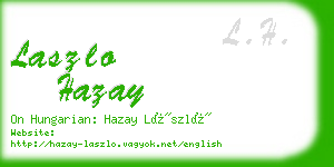 laszlo hazay business card